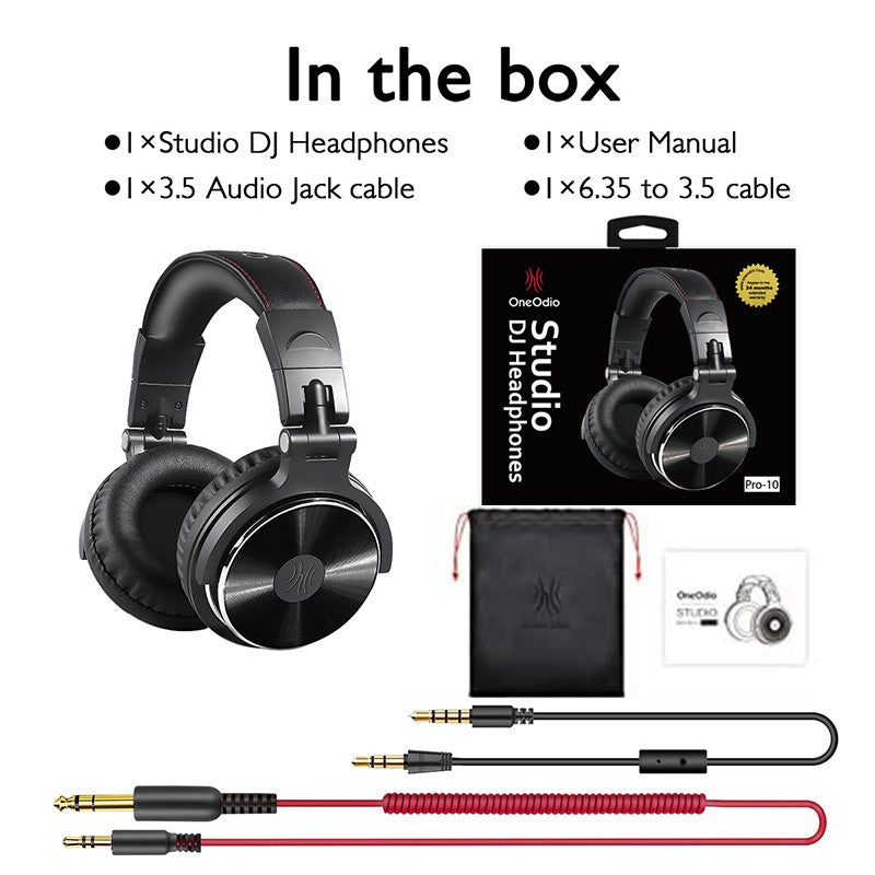 Oneodio-auriculares supraaurales de alta fidelidad para estudio, DJ, Monitor con cable, auriculares para juegos de música, auriculares para teléfono, ordenador, PC con micrófono