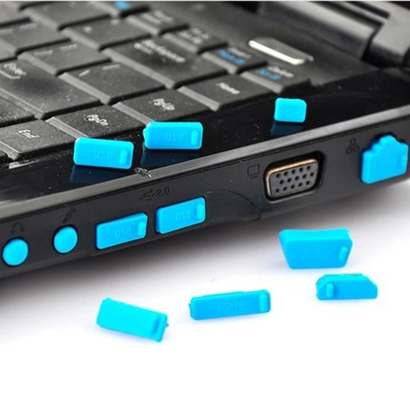 1 Juego/16 piezas de tapones de silicona antipolvo para portátiles, cubiertas protectoras para puertos USB tipo C, HDTV, RJ45, impermeables