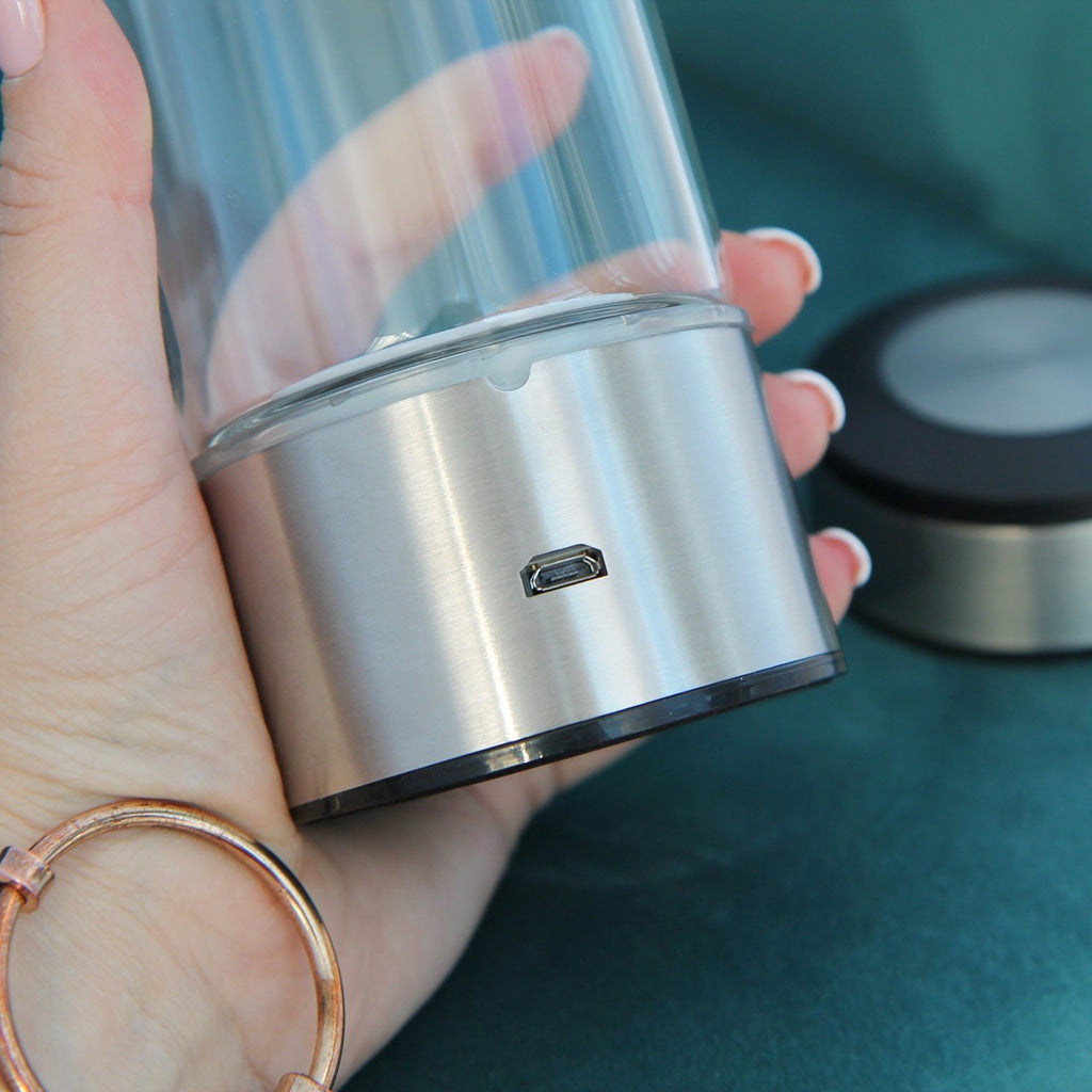 Generador de hidrógeno taza filtro de agua 430ML fabricante alcalino agua rica en hidrógeno botella portátil lonizador pura electrólisis H2