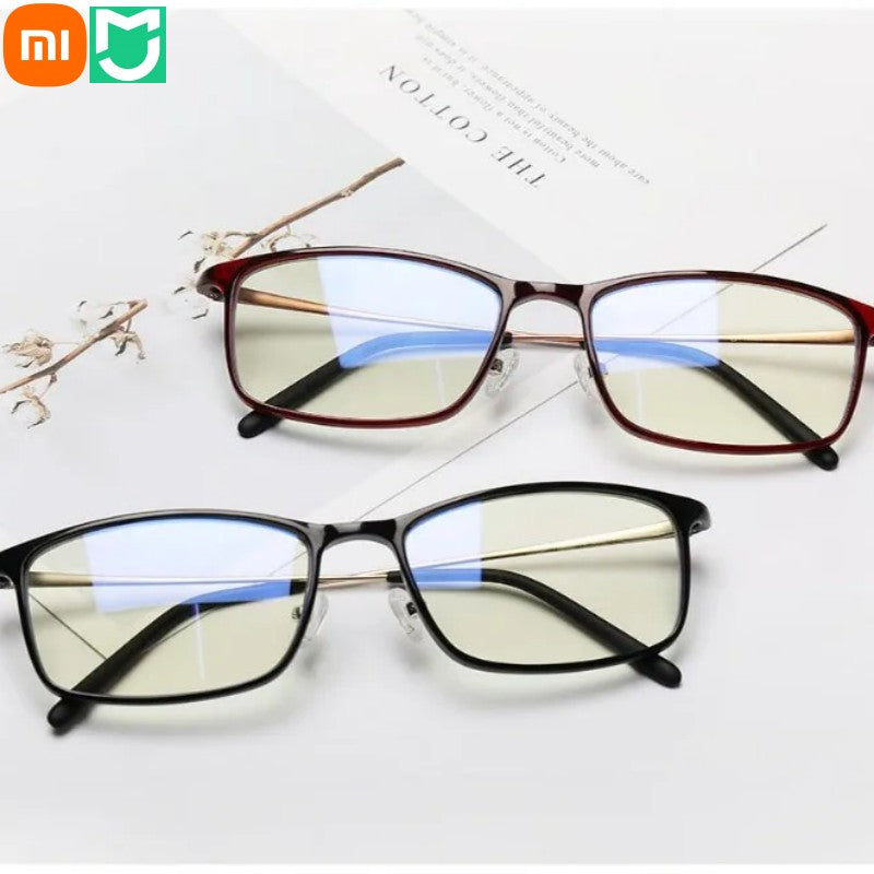 Gafas antiazules originales Xiaomi Mijia 40% Protector de ojos UV gafas de cristal antirayos azules para hombre mujer juegan teléfono/computadora/juego