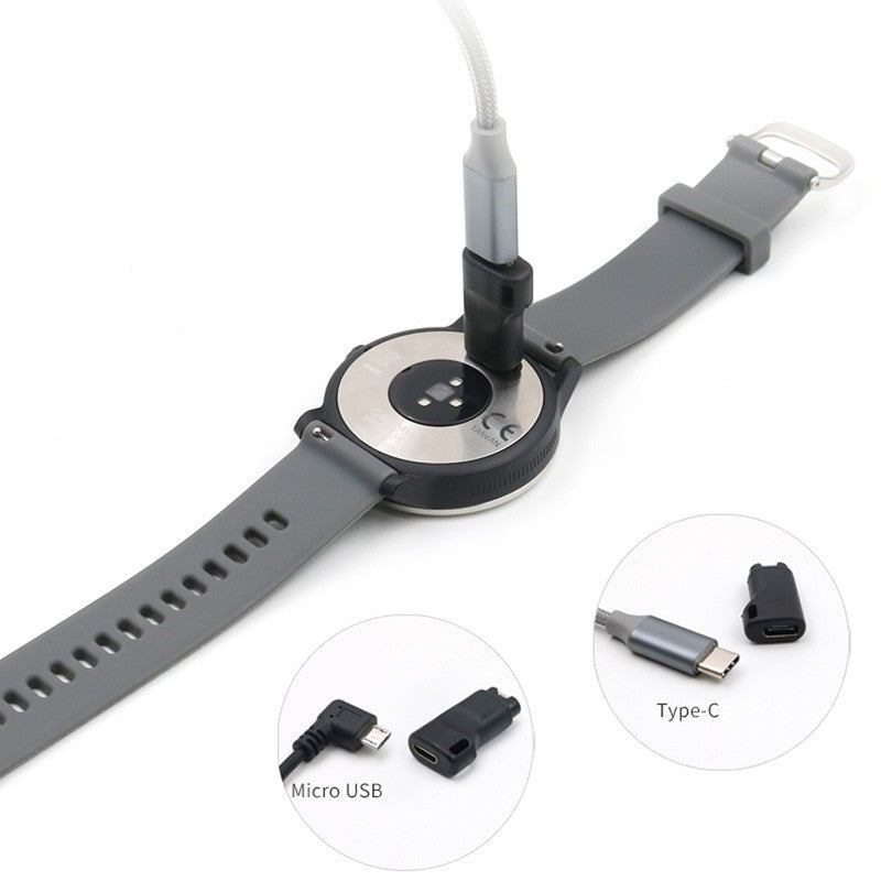 Convertidor de carga USB tipo C hembra a 4 pines para Garmin Forerunner 945 vivoactive3 trainer vivoactive 3 fenix 5X Plus 95AF