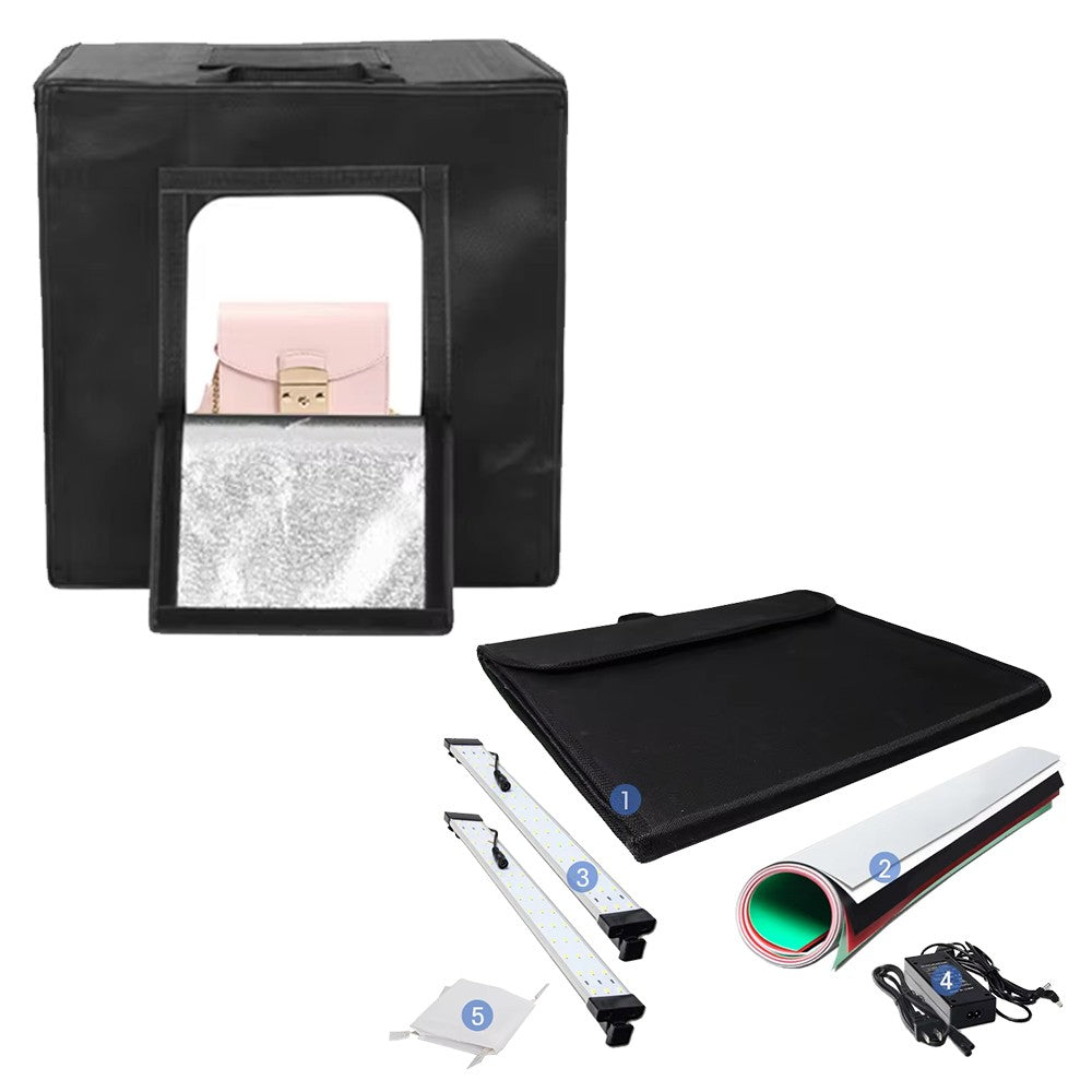 Cajas blandas para estudio de fotografía, mesa de fotografía regulable, plegable, portátil, Kit de tiendas de campaña con tablero de fondo de 3 uds.