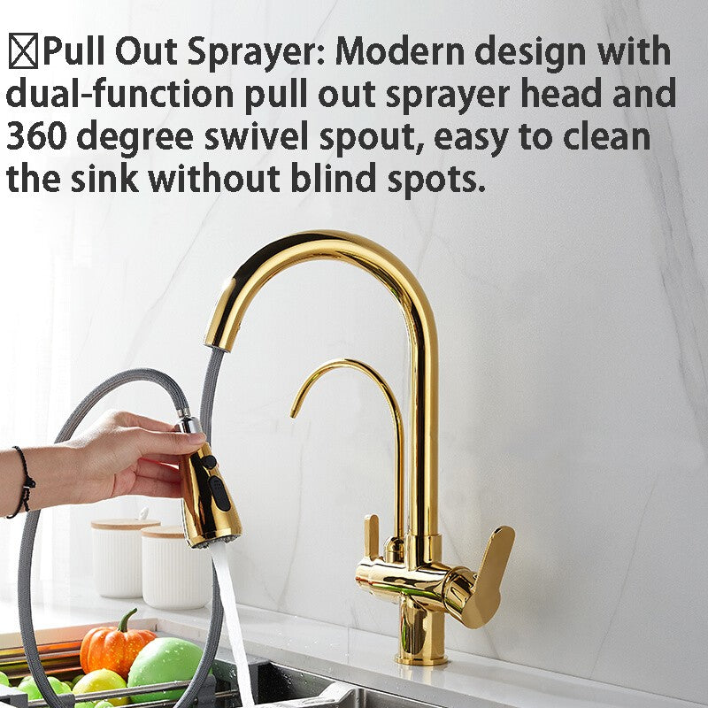 Grifos de cocina con filtro táctil inteligente, grifo mezclador de cocina extraíble en frío y caliente, color negro y dorado, Sensor de rotación, grifo de cocina con filtro táctil
