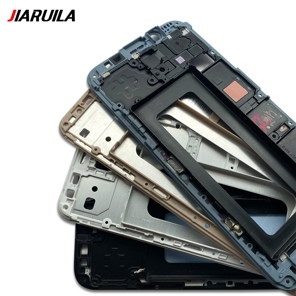 Para Samsung J5 J7 2017 J530 J730 J5 J7 Prime G570 G610 marco medio cubierta de bisel frontal carcasa de chasis placa trasera soporte LCD