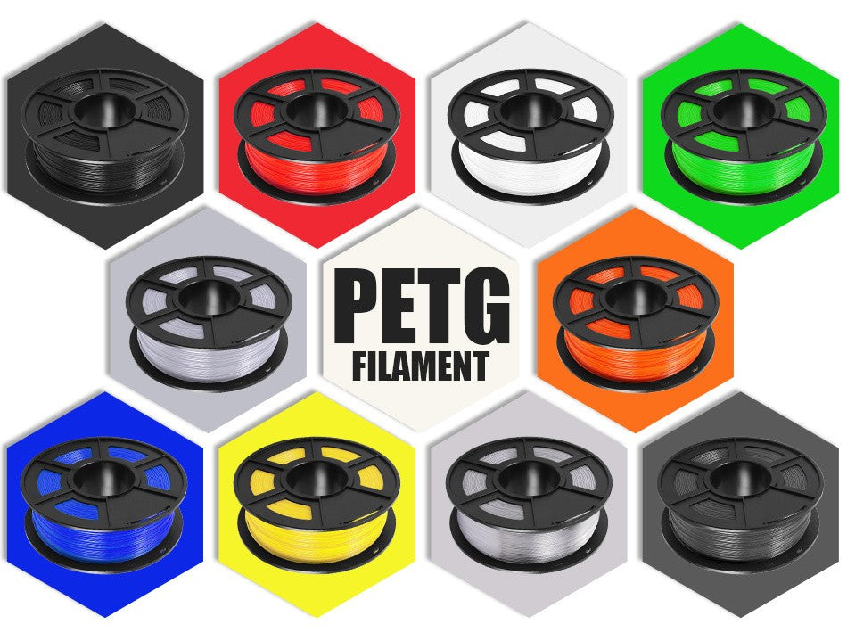 Filamentos SUNLU PLA PETG PLA Plus, 10 rollos de filamento 3D, 1 KG/rollo, 1,75mm, 100% líneas de filamento, ordenadamente para impresión 3D de la UE y EE. UU.