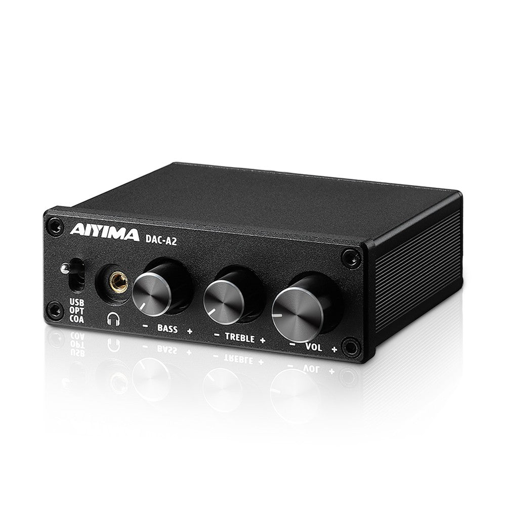 Decodificador de Audio HiFi AIYIMA DAC-A2, Amplificador de Auriculares USB, Salida Óptica Coaxial, DAC Estéreo para Juegos, para Amplificador y Altavoces Activos
