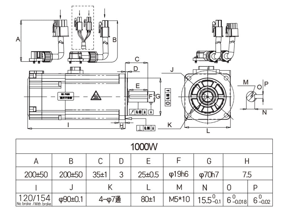 Servomotor absoluto de 17 bits 1kw 750w con brida RS485 80 AC 110v 220V servocontrolador Servo magnético de alta precisión 3000-6000RPM