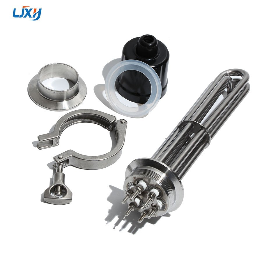 LJXH-elemento calefactor eléctrico Tubular, abrazadera triple para calentador de agua/Caldera, 2 pulgadas (63mm)