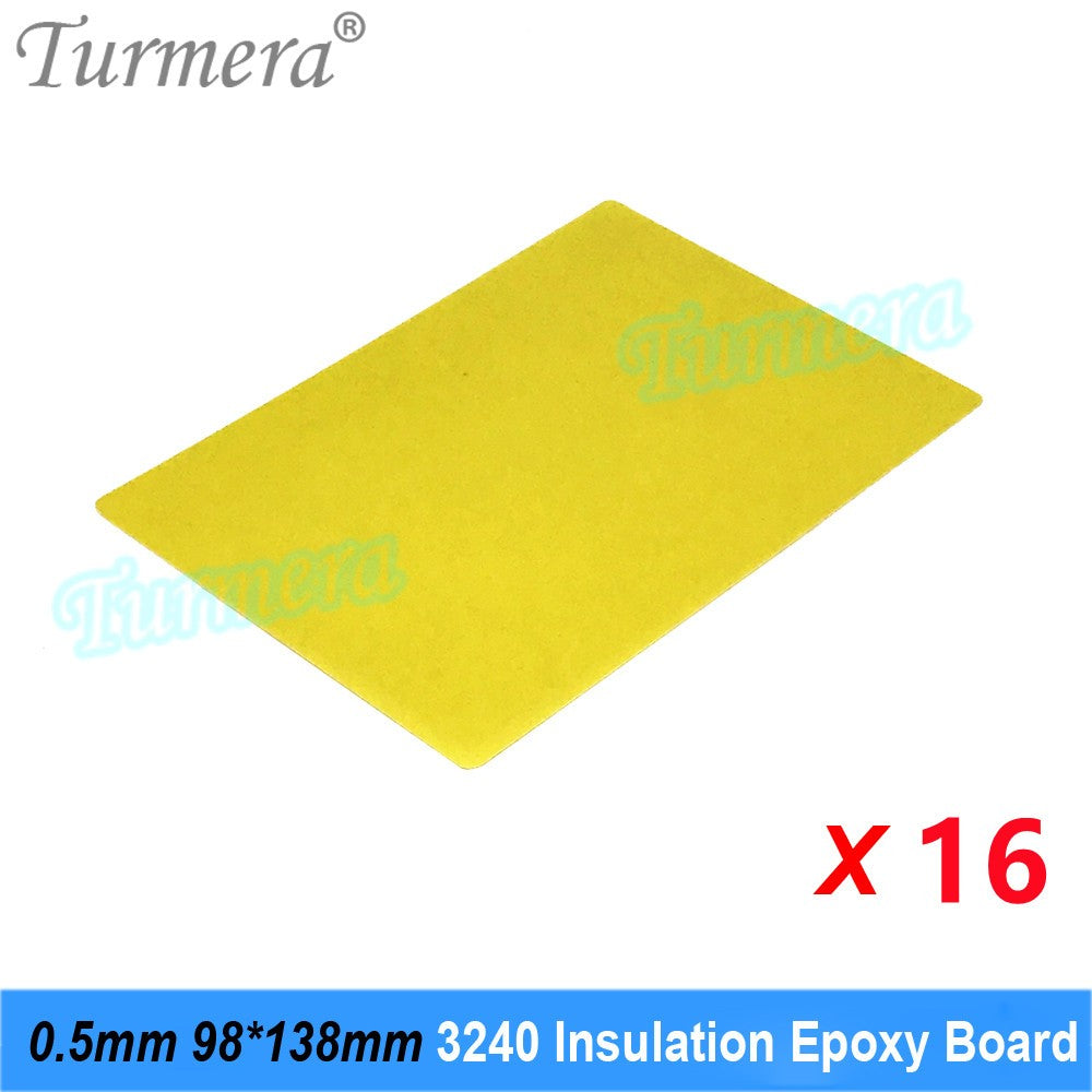 Turmera 3240 Placa de aislamiento epoxi 0,5mm de espesor 98*138mm para 3,2 V 30Ah 32Ah 40Ah 280Ah 12,8 V Lifepo4 paquete de baterías uso Diy