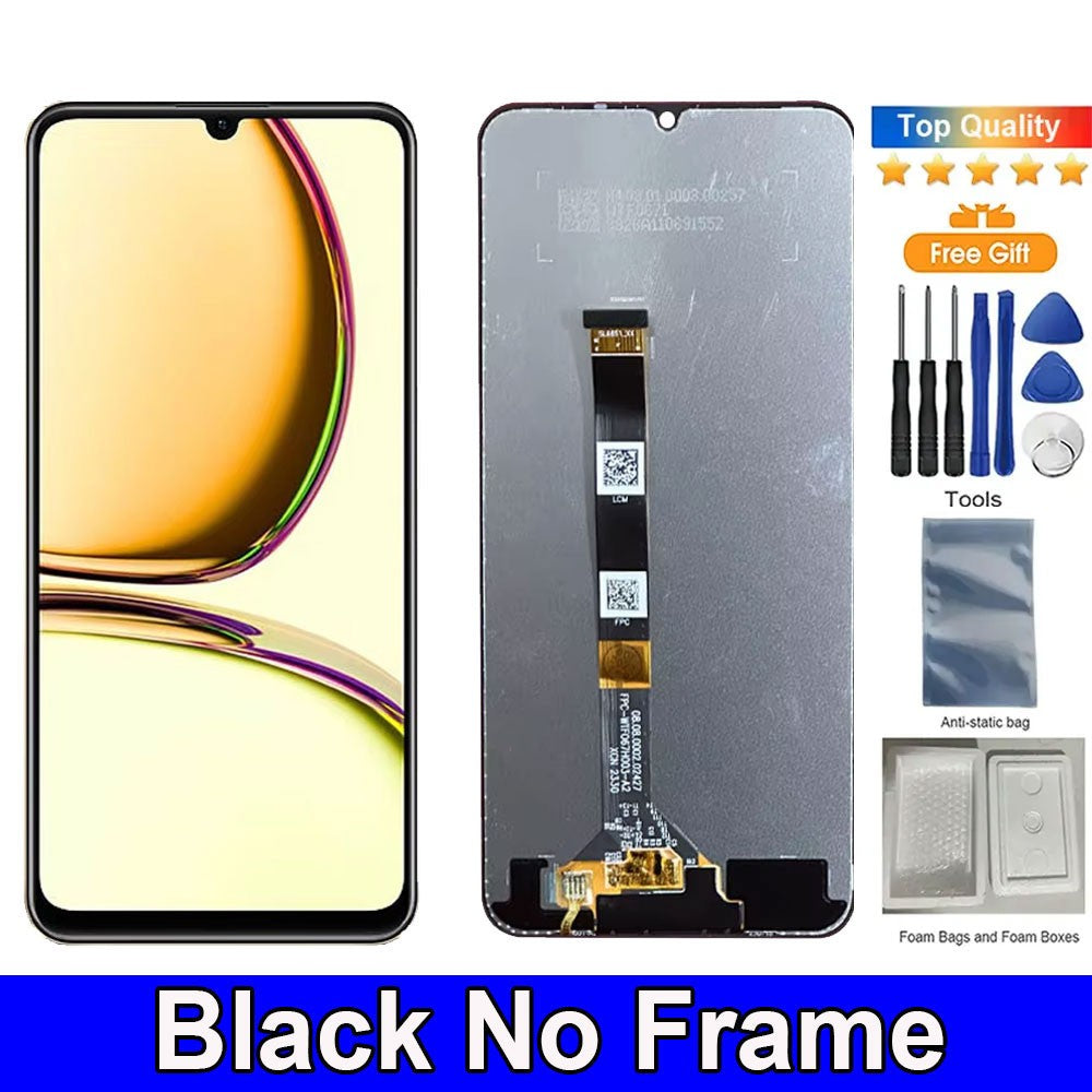 Pantalla LCD IPS de 6,74 pulgadas para Realme C53, Sensor de pantalla táctil, montaje digitalizador, reemplazo para Realme C53 LCD con fama RMX3760
