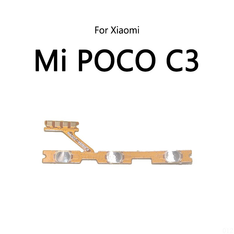Interruptor de botón de encendido, botón de silencio de volumen, Cable flexible de encendido/apagado para Xiaomi Mi POCO C3 C40 M4 Pro 5G 4G M5 M5S Pocophone