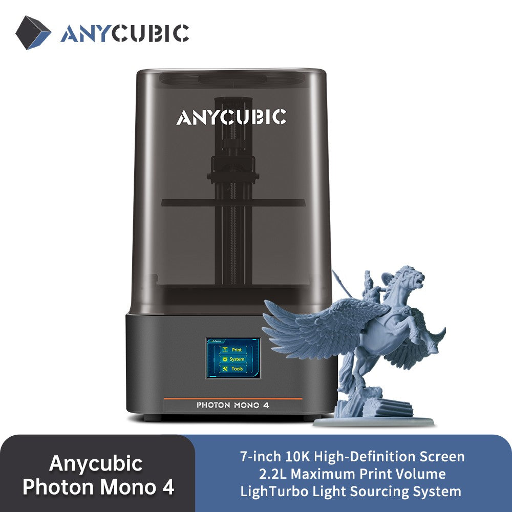 Impresora 3D LCD PRESALE ANYCUBIC Photon Mono 4 AE Vesion con pantalla de alta definición de 7 "10K Impresión 3D de resina UV de alta velocidad 153 × 87 × 165 mm