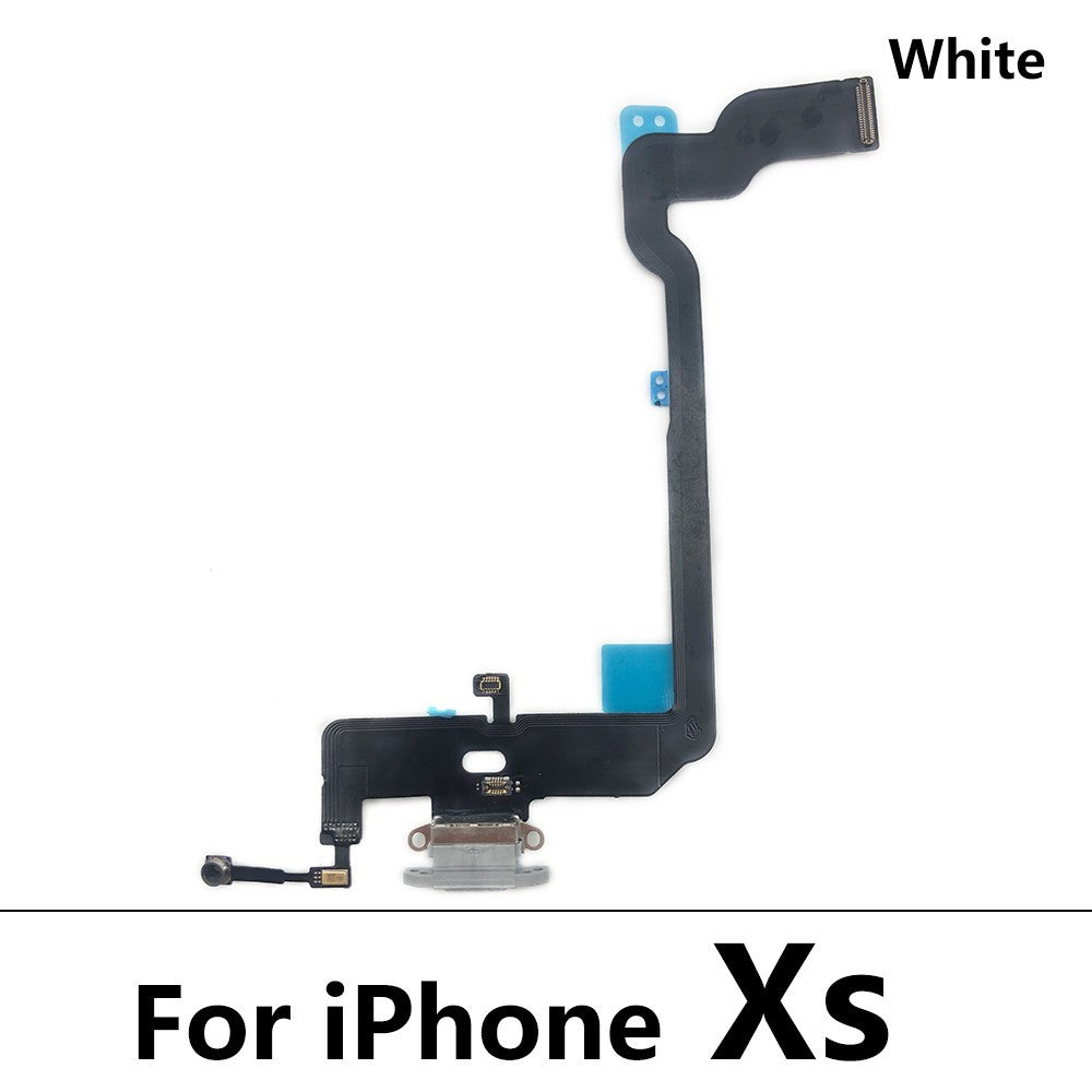 Testado para iPhone 7 8 Plus X XR XS Max cargador puerto USB conector Dock Cable flexible con conector de Audio Micro y auriculares