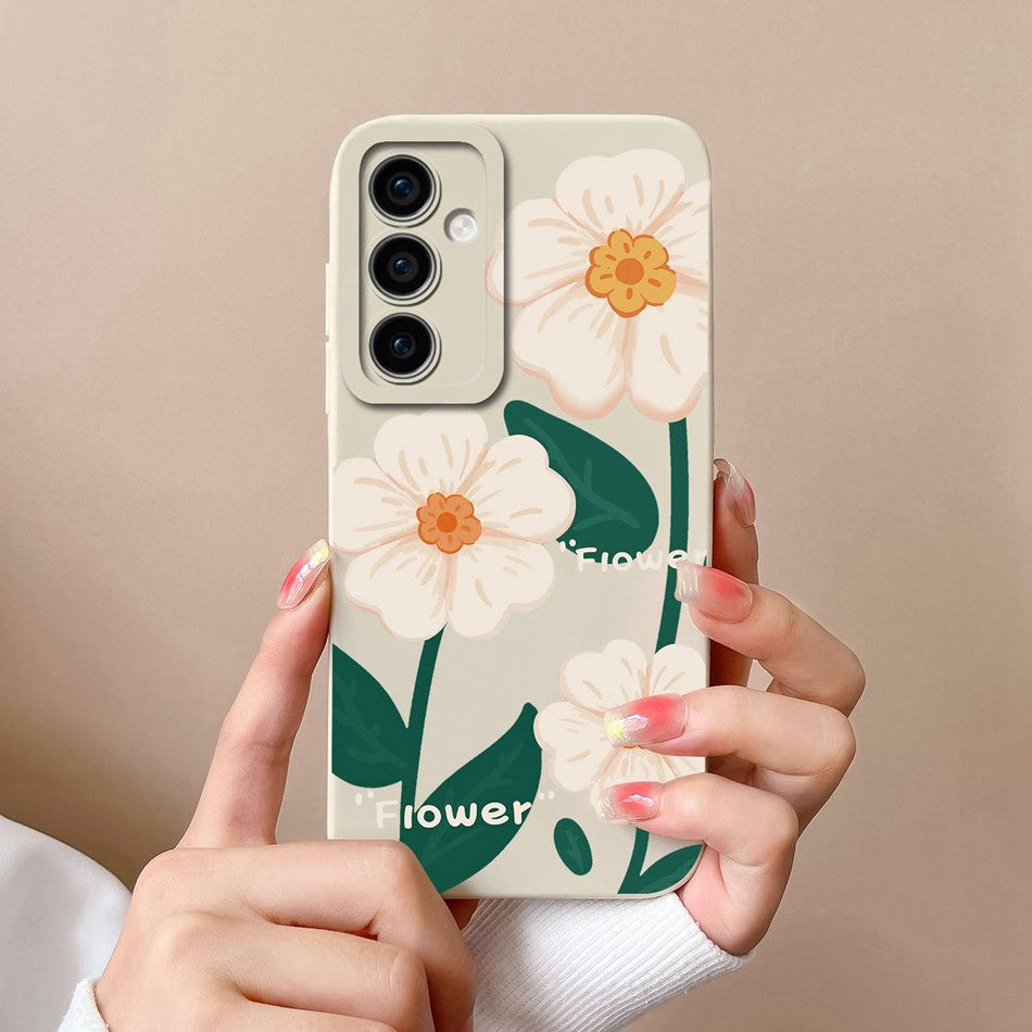 Funda para Samsung A35 A55 5G, funda trasera romántica, Protector de cámara de silicona líquida suave para Samsung A 35 A 55 Anti Choc Coque Capa