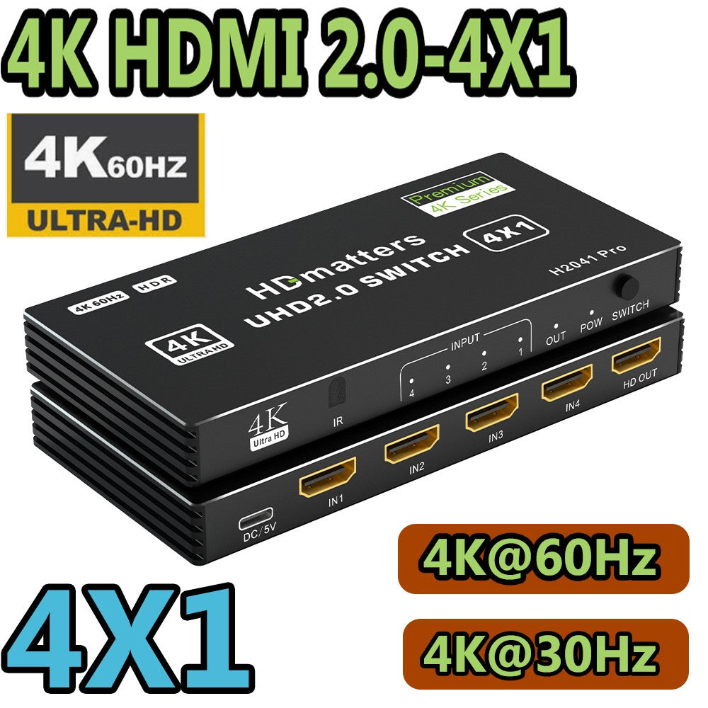 Divisor de interruptor HDMI 2,1, 120Hz, 3/4/5 puertos, HDMI 2,0 o HDMI 2,1, con mando a distancia para PS5, Xbox Series X, Apple TV, 4K, HDMI HDR