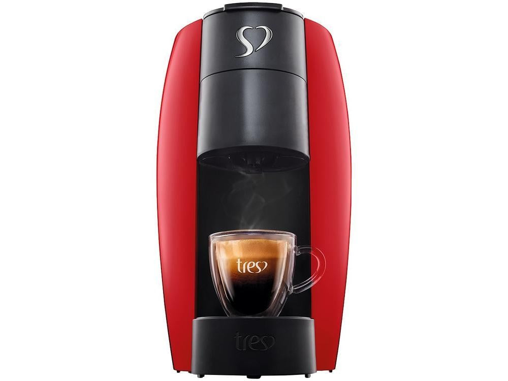 Maker-220V de café expreso, rojo, Tres Lov