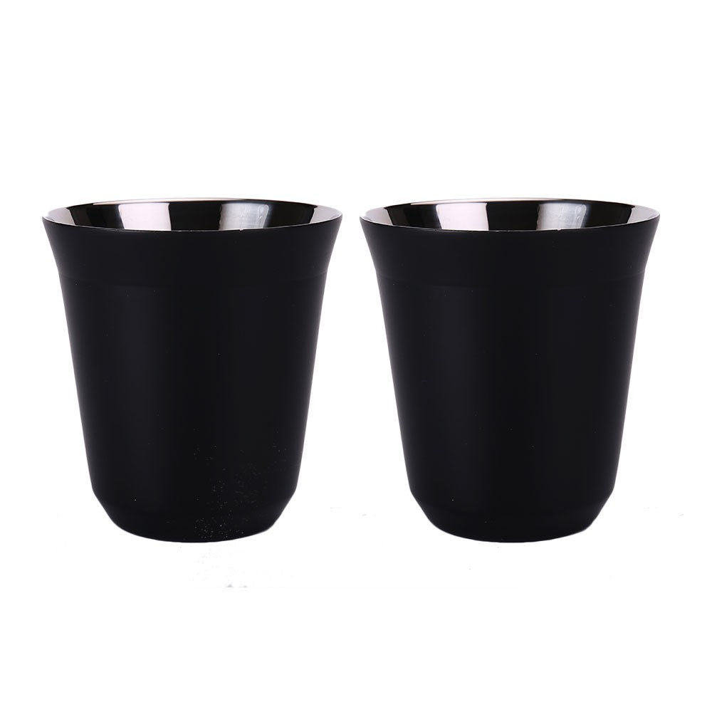 Tazas de café expreso de acero inoxidable 304, tazas de café de 80ML y 160ML, aisladas, doble pared, segura, pequeña capacidad
