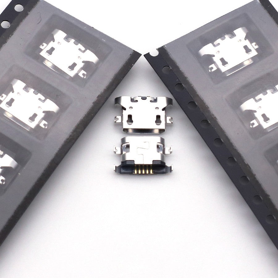 100 Uds Micro USB 5pin placa pesada 1,27mm conector de puerto de carga para lenovo A850 Motorola Moto E3 G5 XT1672 G4 Play XT1600