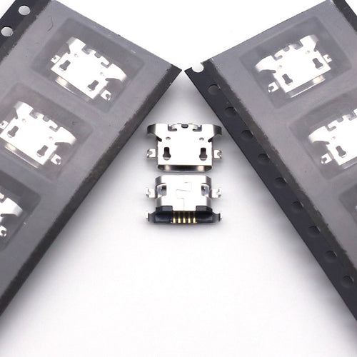 100 Uds Micro USB 5pin placa pesada 1,27mm conector de puerto de carga para lenovo A850 Motorola Moto E3 G5 XT1672 G4 Play XT1600
