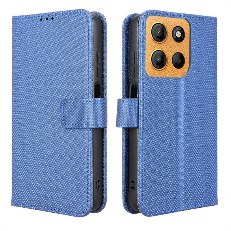 Para Motorola Moto G15 G15 Power funda de lujo con tapa patrón de diamante piel PU funda tipo billetera de cuero con soporte para Moto G15 4G bolsas de teléfono
