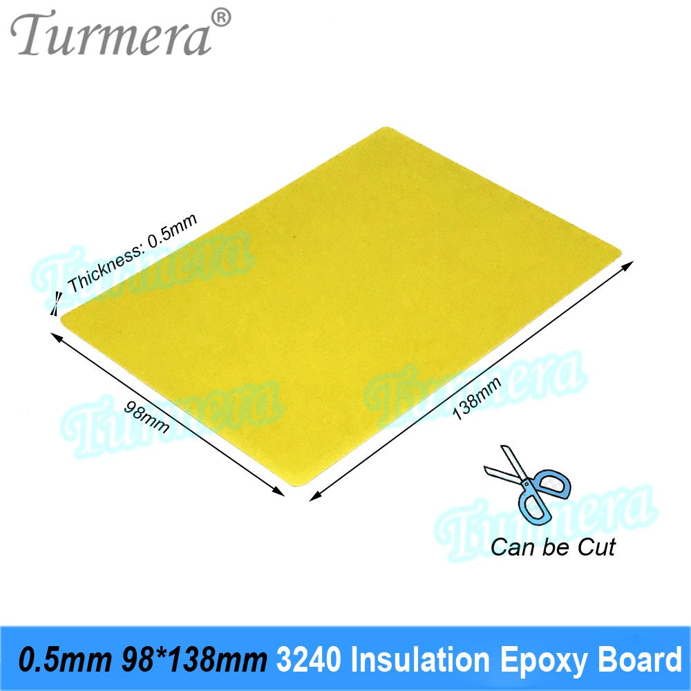 Turmera 3240 Placa de aislamiento epoxi 0,5mm de espesor 98*138mm para 3,2 V 30Ah 32Ah 40Ah 280Ah 12,8 V Lifepo4 paquete de baterías uso Diy