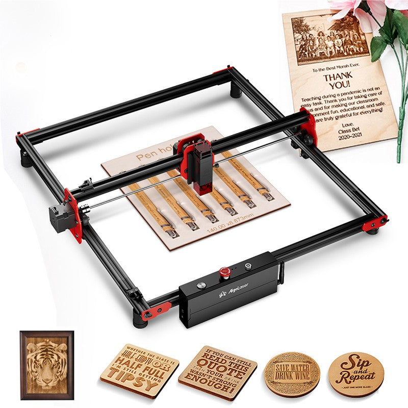 Algolaser KIT DIY Grabador y Cortador Láser CNC para Madera, con Enfoque Largo y Corto, para Trabajos en Madera, Máquina de Grabado y Corte