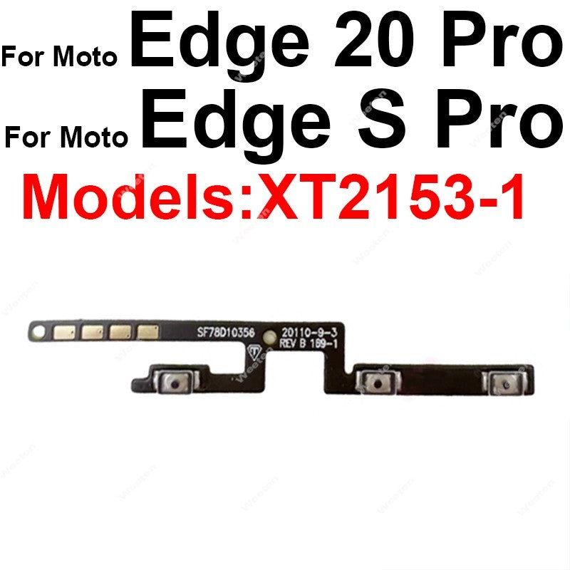 Cable flexible de botones de encendido/apagado y volumen para Motorola MOTO Edge 20 30 X30 40 50 S Pro Lite Fusion Neo Ultra, reparación de encendido y volumen