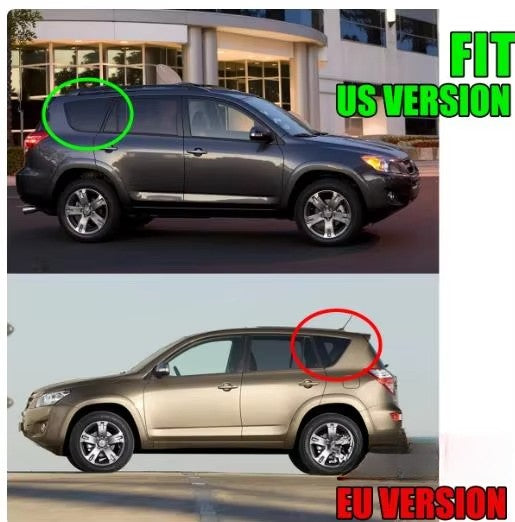 4 Uds. De goma para ventanas de EE. UU. o UE exterior para Toyota RAV4 2009-2012 75720-0R020 Protector de vidrio tira meteorológica para RAV-4 vidrio XA30