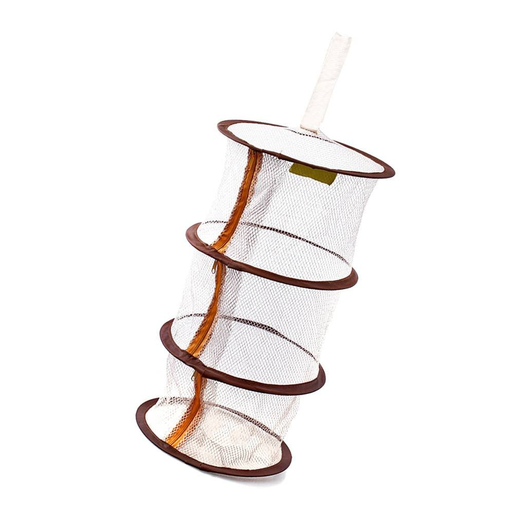 Cesta de secado de sujetador con cremallera, estante de secado de 3 capas, red de secado de hierbas, estante secador colgante de malla negra para plantas, flores hidropónicas