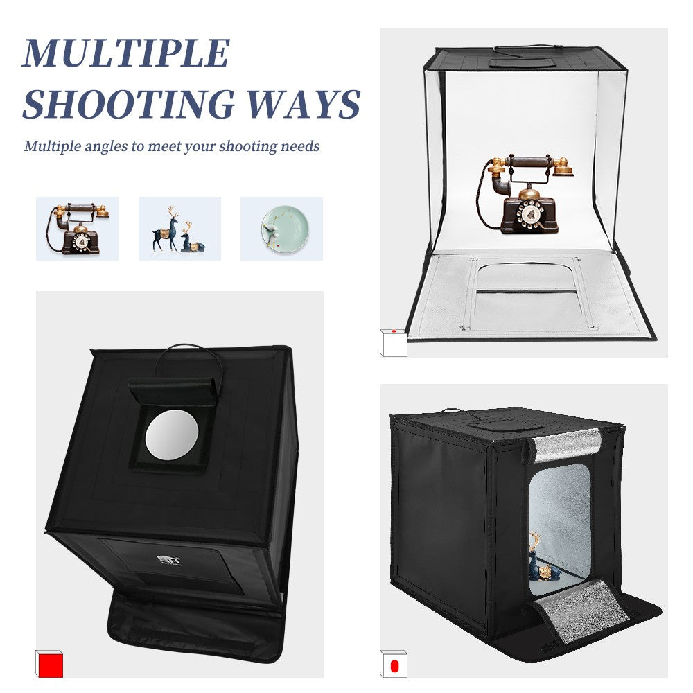 Cajas blandas para estudio de fotografía, mesa de fotografía regulable, plegable, portátil, Kit de tiendas de campaña con tablero de fondo de 3 uds.