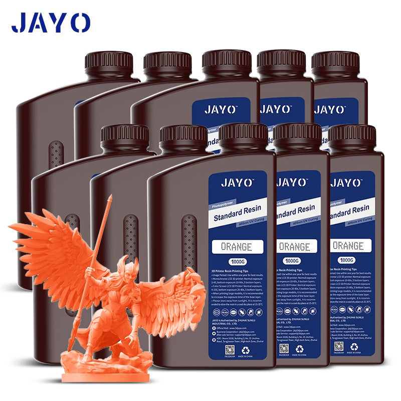 JAYO-lavabo de agua de resina 3D/como ABS/a base de plantas/líquido de resina de fotopolímero UV estándar de 10KG 405nm para materiales de impresora LCD 3D