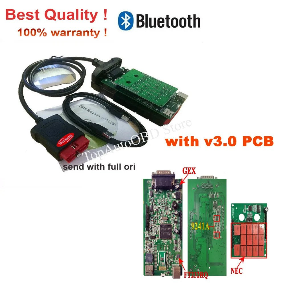 Nuevo VCI Vd Ds150e Cdp 2021.11 con Keygen VdIJk Autocoms Pro Bluetooth TNESF DELPHIS ORPDC Herramientas de Diagnóstico OBD2 para Autos y Camiones