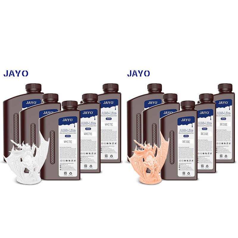 JAYO-lavabo de agua de resina 3D/como ABS/a base de plantas/líquido de resina de fotopolímero UV estándar de 10KG 405nm para materiales de impresora LCD 3D