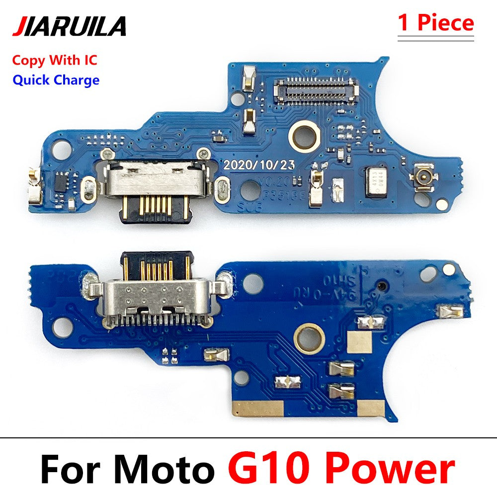 Para Motorola Moto G10 G20 G30 G50 G60 G100 E6 E7 Plus G8 Play G9 Plus conector de carga USB placa de puerto reemplazo flexible