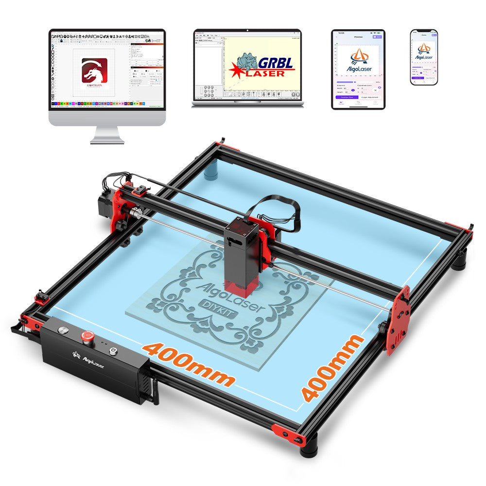 AlgoLaser KIT DIY 5.5W Máquina de Grabado Láser de Escritorio Inteligente de Nivel Básico con Control WiFi y Offline para Madera, Acrílico, Cuero y Manualidades DIY