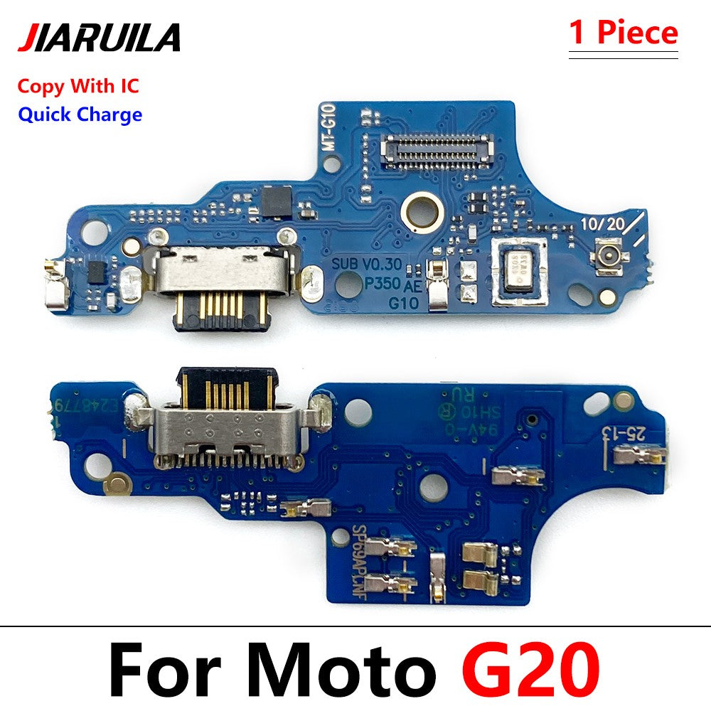 Para Motorola Moto G10 G20 G30 G50 G60 G100 E6 E7 Plus G8 Play G9 Plus conector de carga USB placa de puerto reemplazo flexible