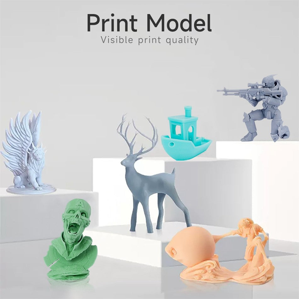 KINGROON-resina UV para impresora 3D, fotopolímero líquido, Material de impresión LCD, estándar, 1KG, negro, gris, blanco, 405nm
