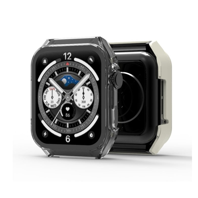 Carcasa de borde duro, película protectora de vidrio para pantalla, marco de reloj inteligente, funda protectora para reloj inteligente Haylou S8, accesorios