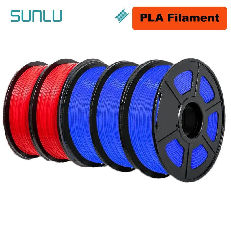 SUNLU Filamento PLA/PETG/PLA PLUS/Transparente de 5 kg, 1.75 mm, 5 Rollos de 1 kg, Filamento 3D para Impresora y Bolígrafo 3D, Enrollado Cuidadosamente