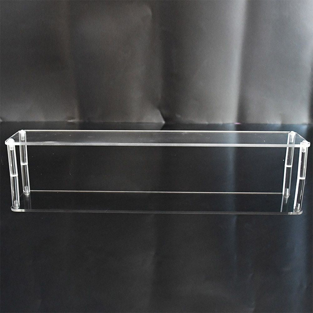 Soporte de exhibición acrílico de 1-4 niveles, estante de exhibición duradero para magdalenas, Perfume, muñeca, caja ciega Trapezoidal transparente, estante de almacenamiento