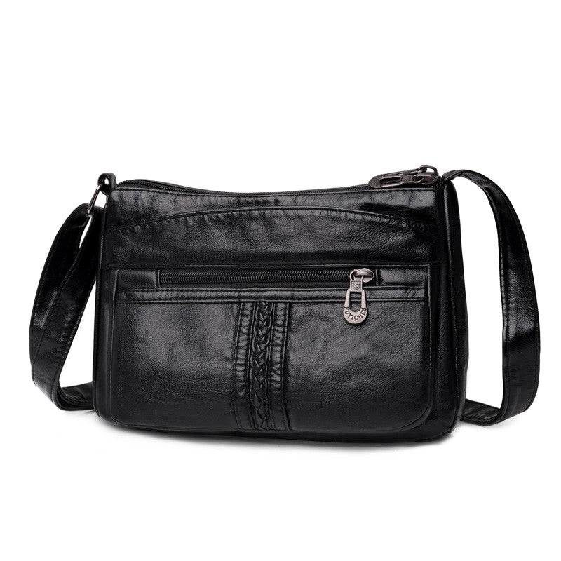 Bolso bandolera de Color liso que combina con todo, bolsos de hombro de alta capacidad para mujer, bolso de mano de piel sintética de alta calidad 2021