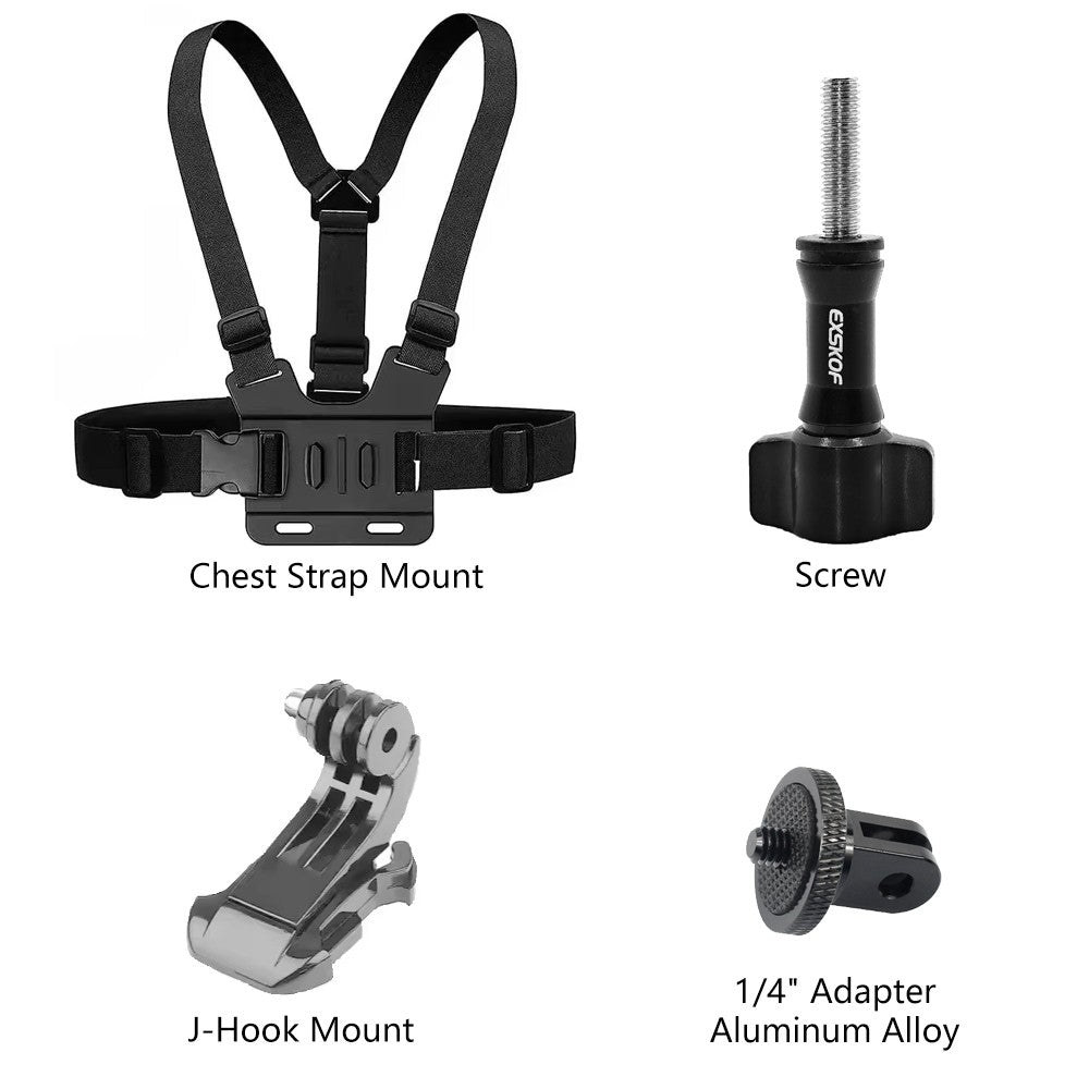 Soporte para arnés de pecho, correa ajustable para el pecho con gancho en J para GoPro Hero 13 12 11 10 9 8 7 AKASO SJCAM DJI OSMO Action Camera
