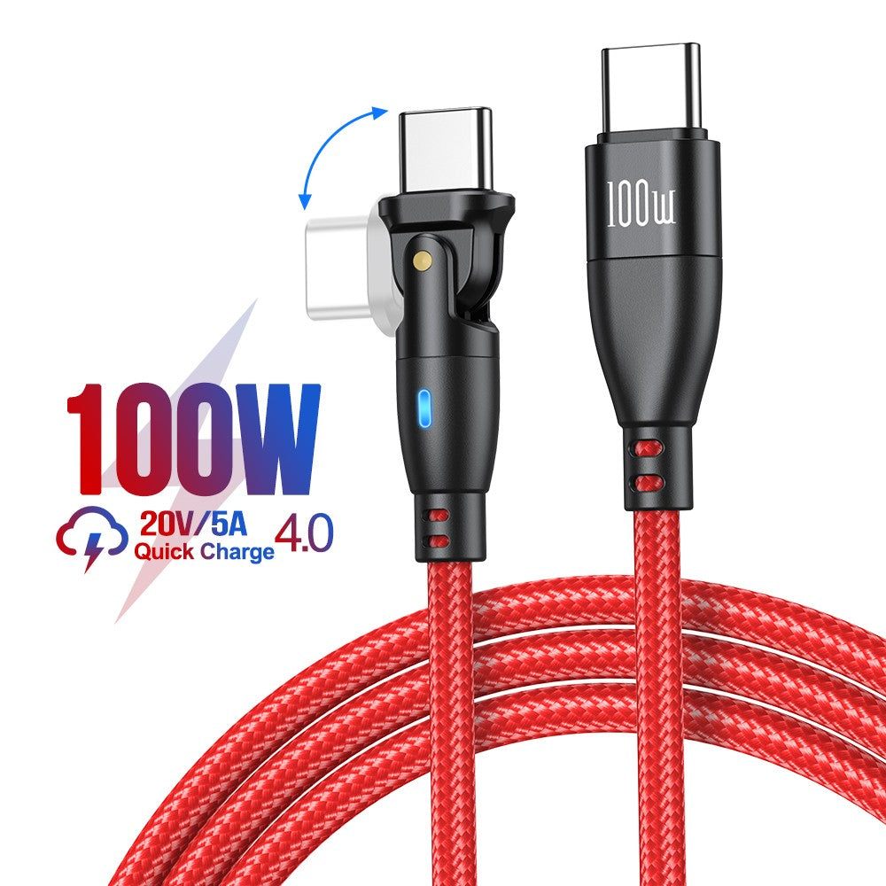 AUFU 100W USB C a tipo C Cable USBC PD Cable de carga rápida para MacBook Pro Xiaomi POCO Huawei iPad Samsung USB-C Cable 3M