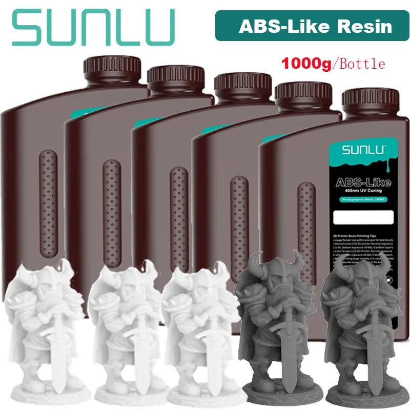 Resina estándar SUNLU/ABS como/lavado con agua/resina estándar 14K 5KG 1KG/botella 405nm resina UV impresión 3D para impresora LCD 3D