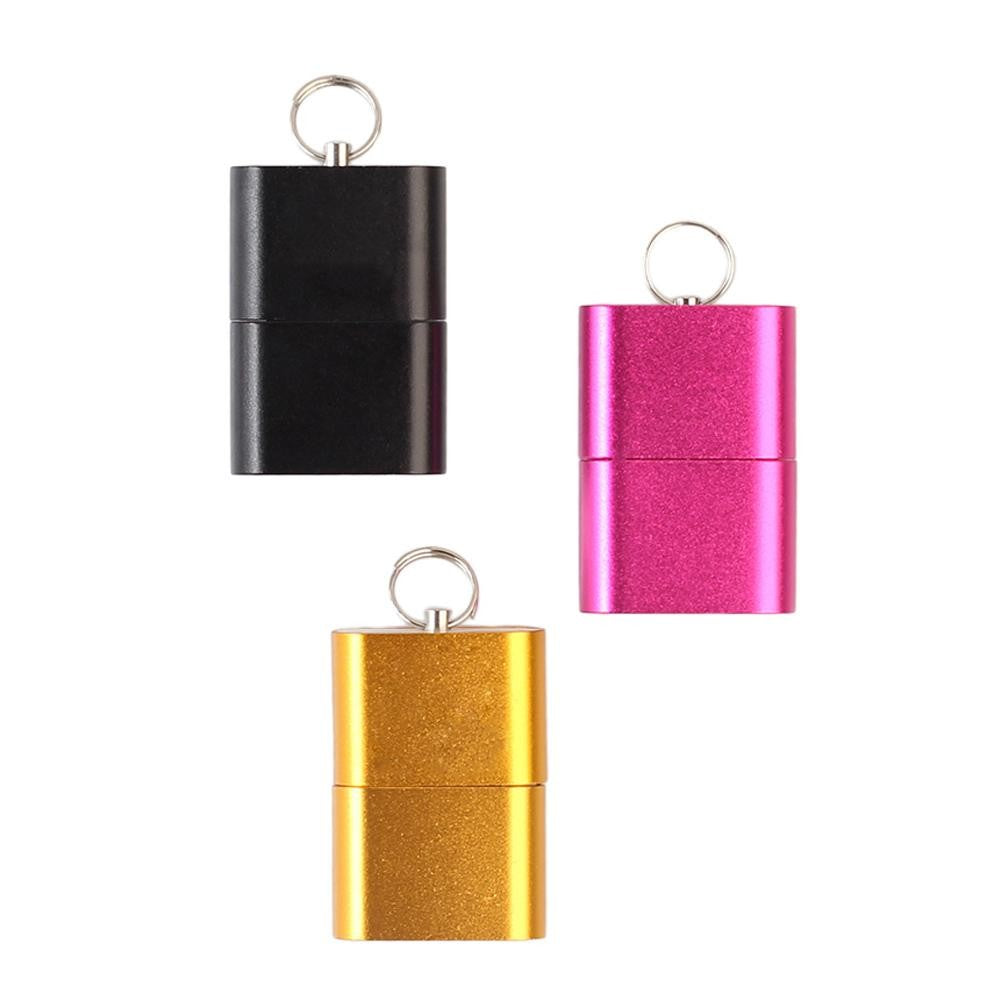 Mini adaptador de lector de tarjetas de memoria, aleación de aluminio, ultrafino, 480 Mbps, USB 2,0 T Flash, TF, Micro SD