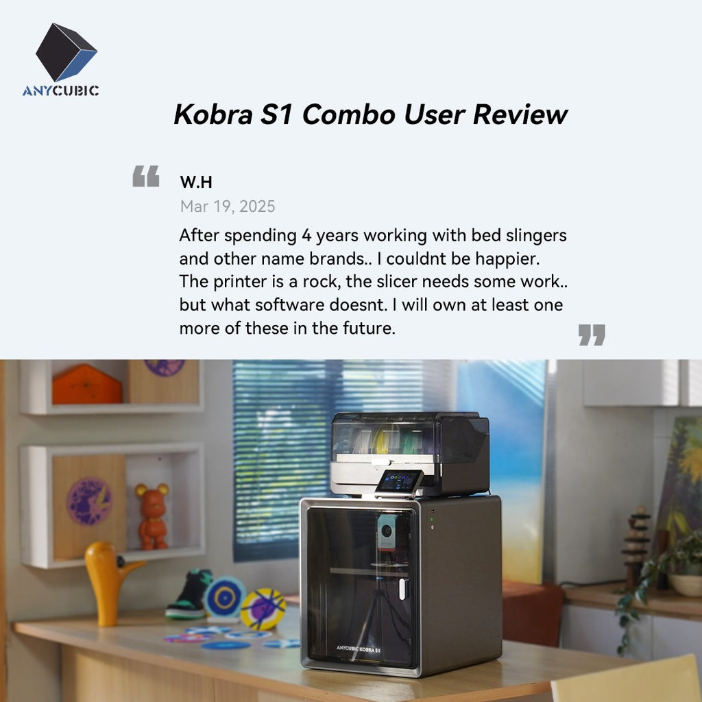 Anycubic Kobra S1 Combo impresora 3D multicolor núcleo de alta precisión XY estructura estable velocidad máxima ultrasilencioso 600 mm/s impresora 3D