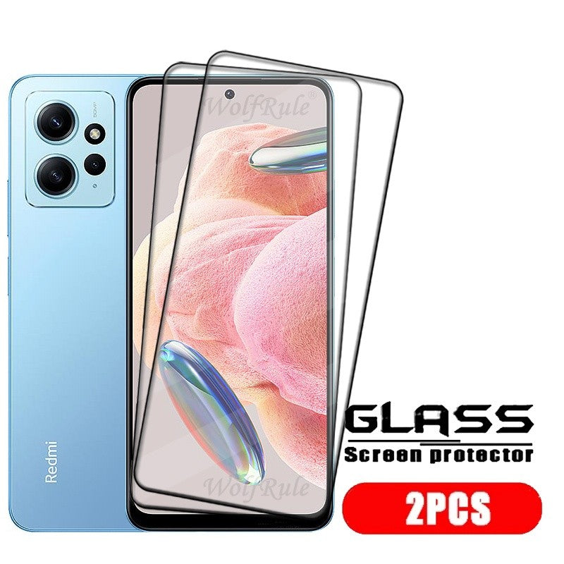 1-4 Uds para Redmi Note 12 4G vidrio Xiaomi Redmi Note 12 4G vidrio templado cubierta completa pegamento Protector de pantalla Redmi Note 12 4G vidrio