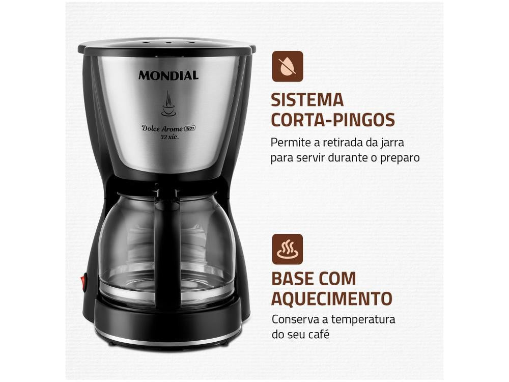 Cafetera eléctrica Mondial Dolce Arome, C-32-32X - 220V