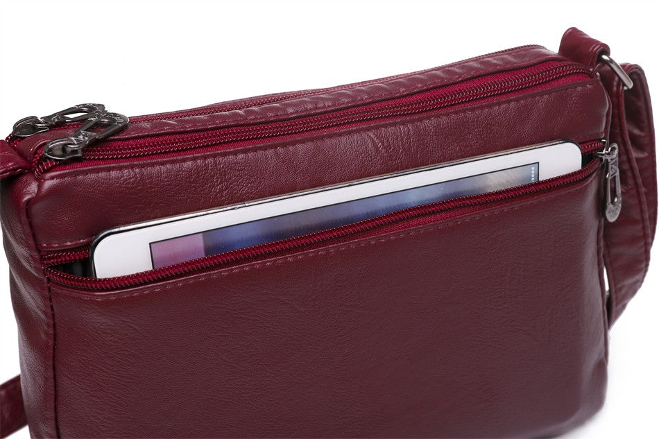 Bolso bandolera de Color liso que combina con todo, bolsos de hombro de alta capacidad para mujer, bolso de mano de piel sintética de alta calidad 2021