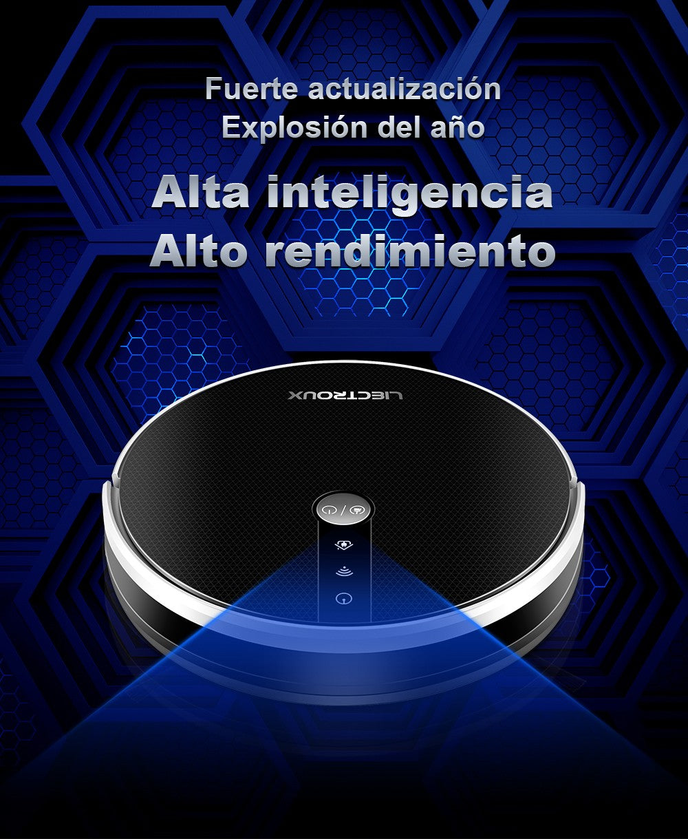 (Código Promocional:AETH15) Aspiradora Robot LIECTROUX C30B,Navegación de mapas,Partición Inteligente,con Memoria,WiFi,Succión 6KPa,Trapeador Mojado Inteligente,Desinfección,Funciona con Alexa y Asistente de Google
